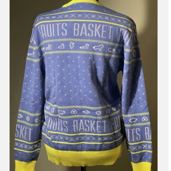 HP- BOX LUNCH ANIME MANGA FRUITS BASKET BLUE/YELLOW LONG SLEEVE SWEATER/SIZE L - Picture 5 of 8